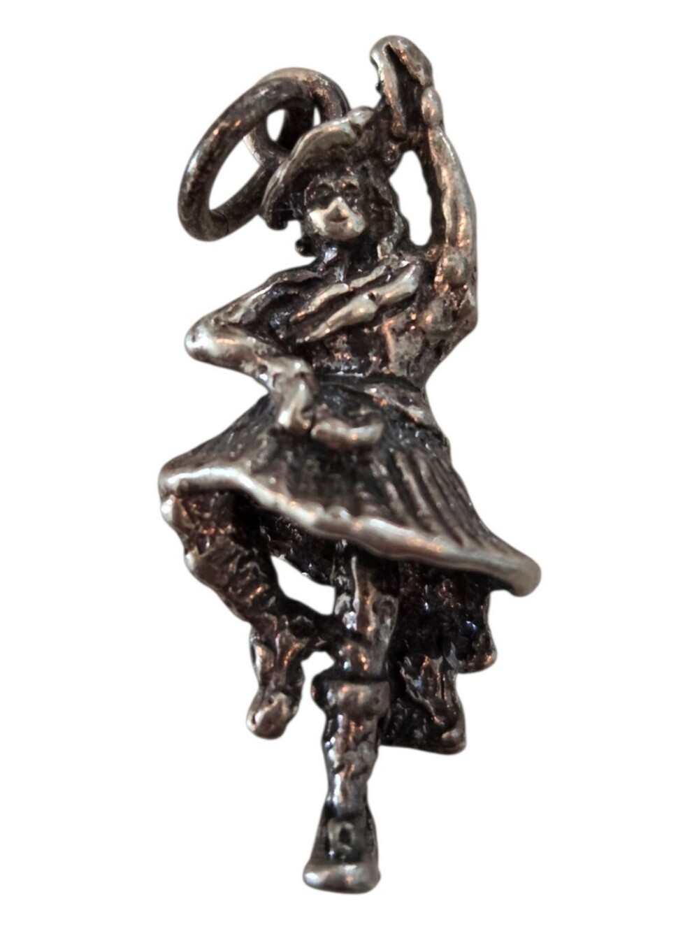 Vintage Sterling Silver Scottish Highland Dancer 3D Charm